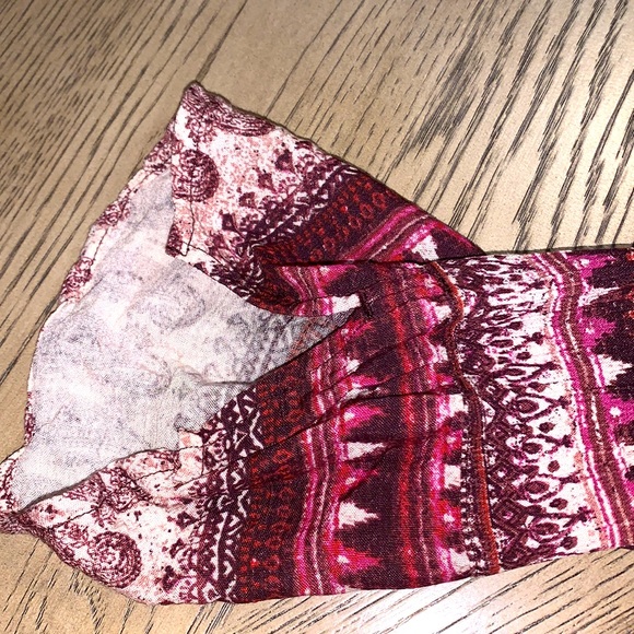 Billabong Boho Gypsy Long Sleeved Paisley Striped Shift Dress | Size Medium - Picture 5 of 5